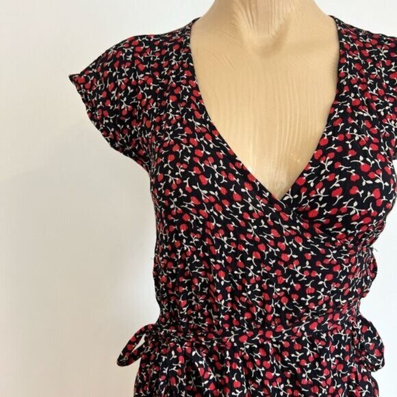 Tropiks Swimwear Women’s XS Floral Short Sleeve Asymmetrical Cover Up Dress NWT - Picture 4 of 10